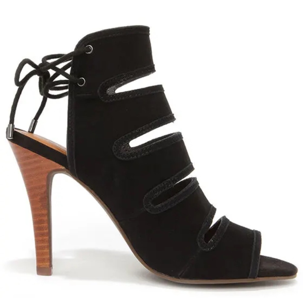 Seychelles Play Along  Black Suede Lace Back